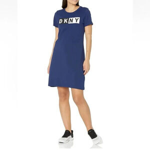 Dkny Sport Cotton Logo T-Shirt Dress NWT